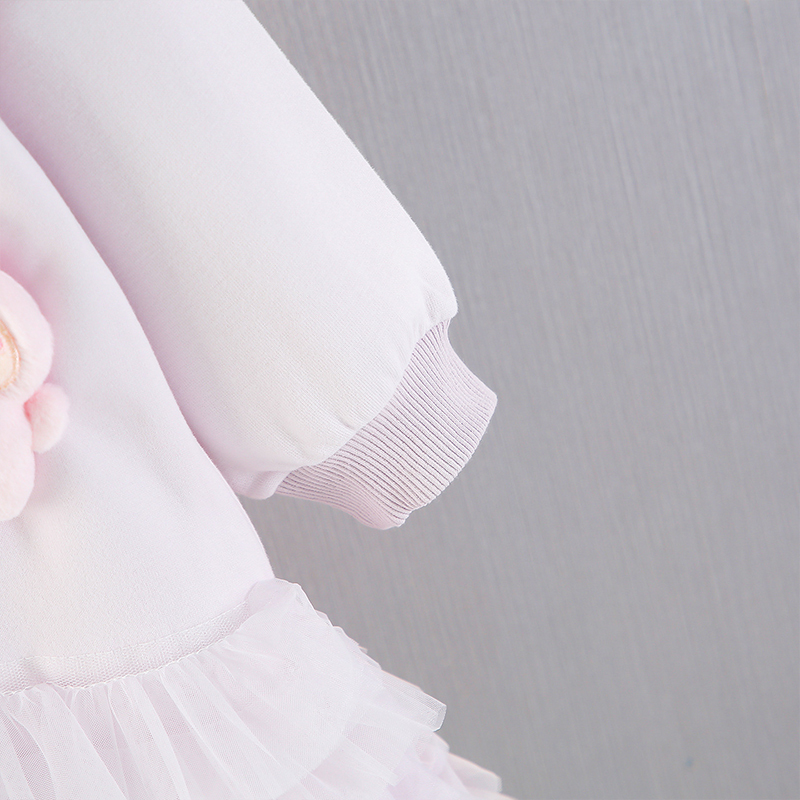 [Archive Sale] Fleece Fabric Pendant Long Sleeve Midi Dresses - image 7