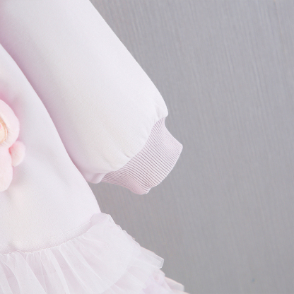 [Archive Sale] Fleece Fabric Pendant Long Sleeve Midi Dresses - image 7