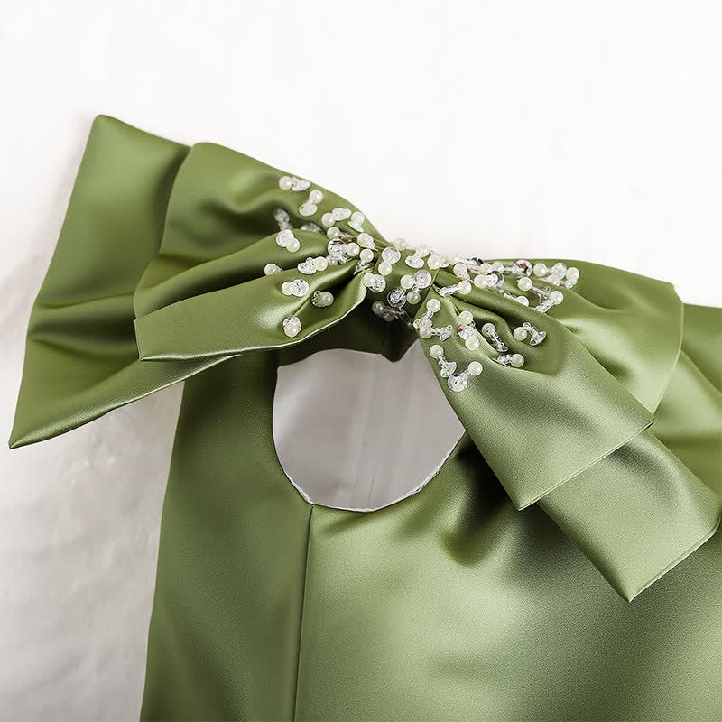 [Archive Sale] Satin Bow Sleeveless Midi Dresses - image 4