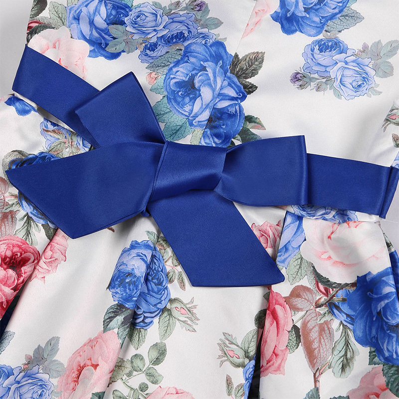 Satin Bow Short Sleeve Midi Dresses - image 46