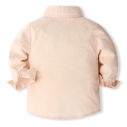 [Archive Sale] Cotton-blend Bow Overalls Long Sleeve Regular Two-piece Set - image 4