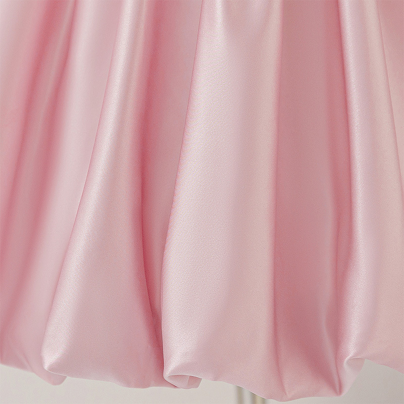 Satin Bow Backless Sleeveless Short Dresses - image 6