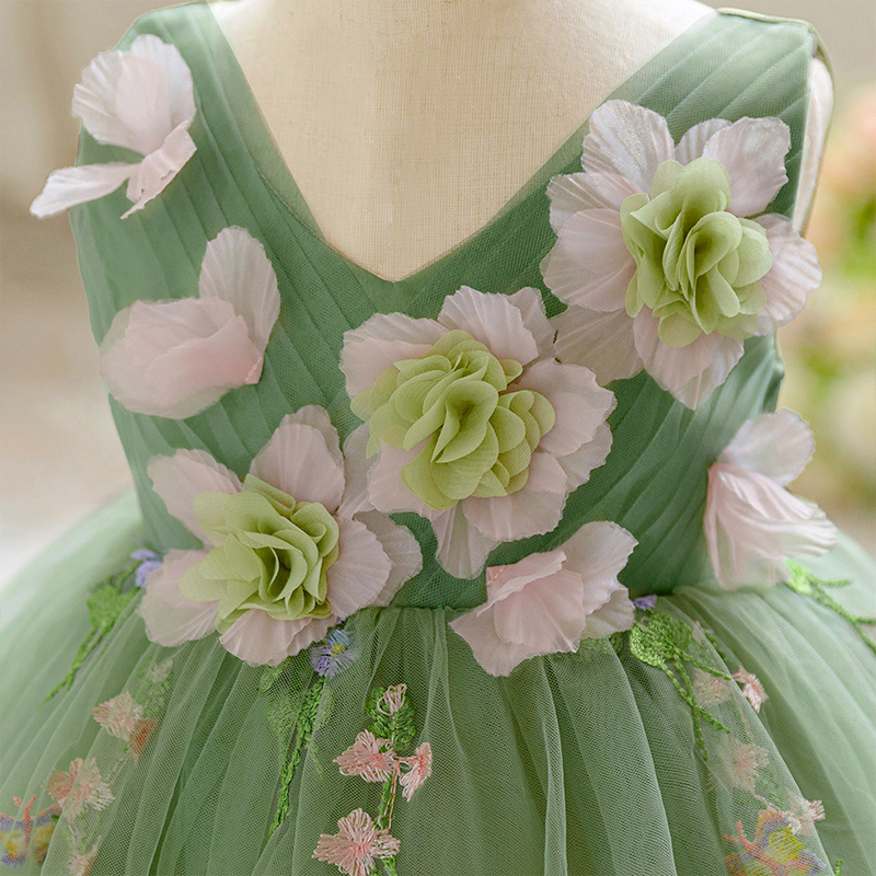 Mesh Rosette Sleeveless Midi Dresses - image 9