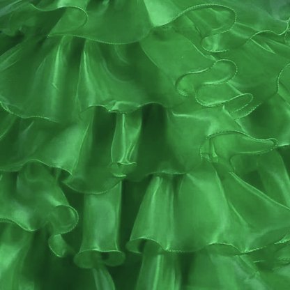 Organza Folds Sequins Bow Short Sleeve Mid-long Dresses - image 16