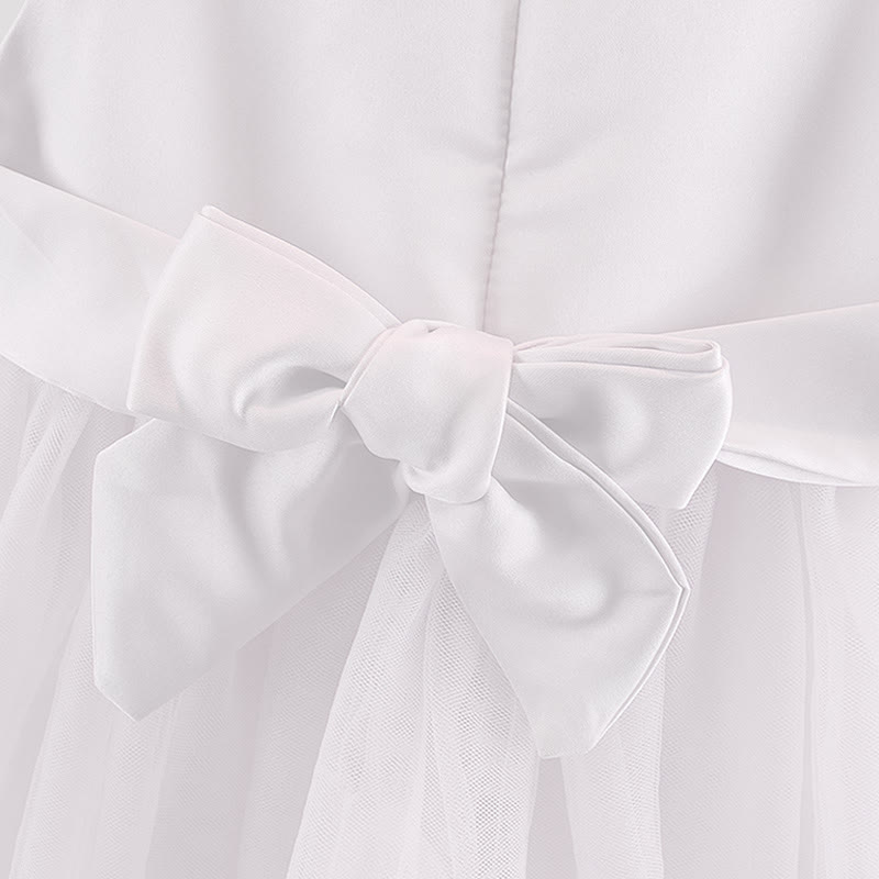 Silk Fabrics Rosette Sleeveless Short Dresses - image 8