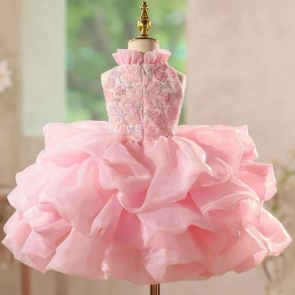 Chemical Fiber Blend Tiered Sleeveless Midi Dresses - image 12