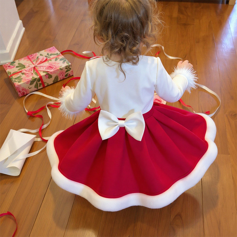 Cotton Bow Long Sleeve Regular Two-piece Set - image 3