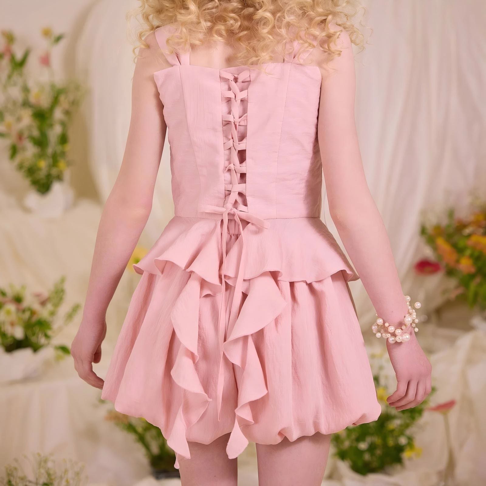 Cotton-Blend Flouncing Sleeveless Regular Two-piece set - image 9