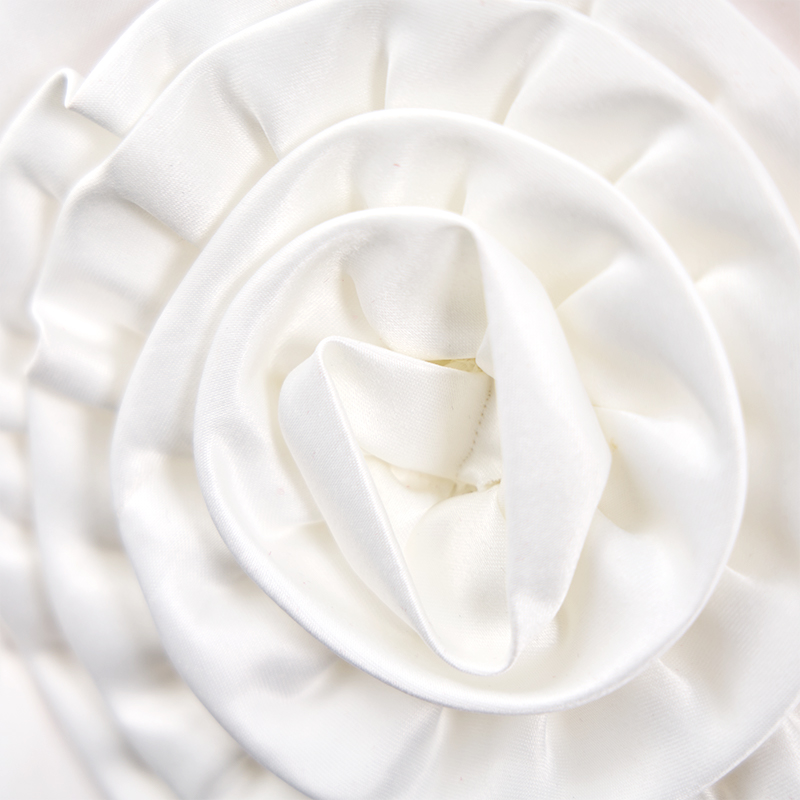 Satin Rosette Short Sleeve Midi Dresses - image 9