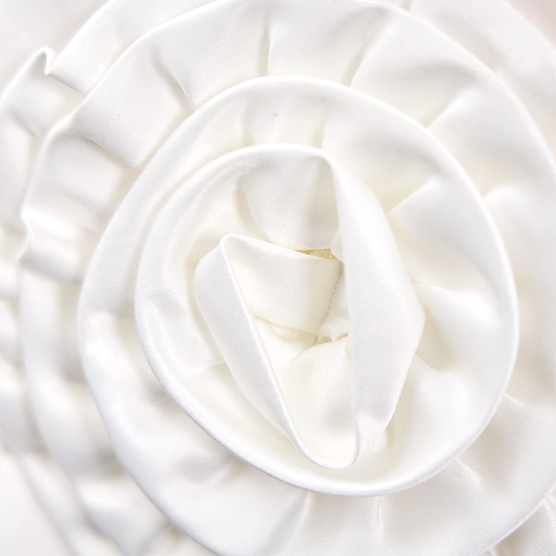 Satin Rosette Short Sleeve Midi Dresses - image 9