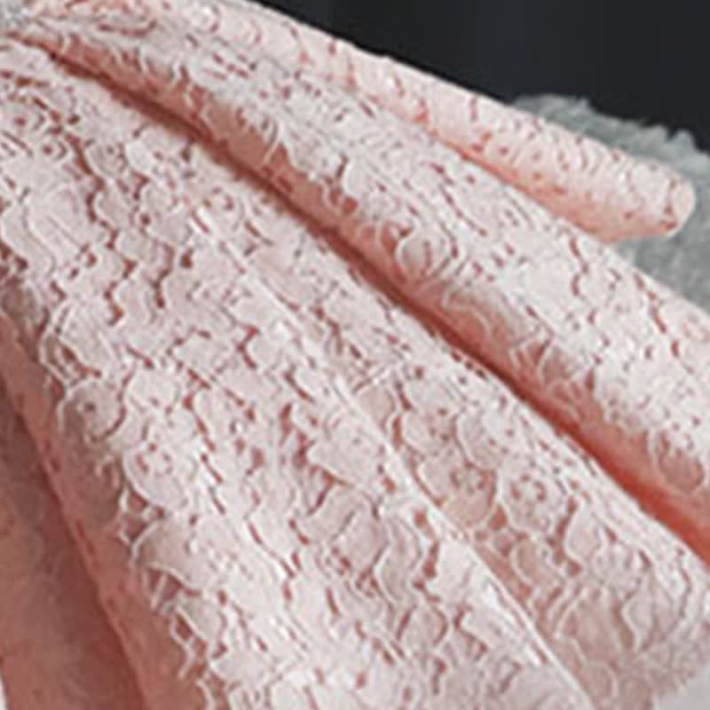 Chemical Fiber Blend Lace Bow Sleeveless Mid-long Dresses - image 8