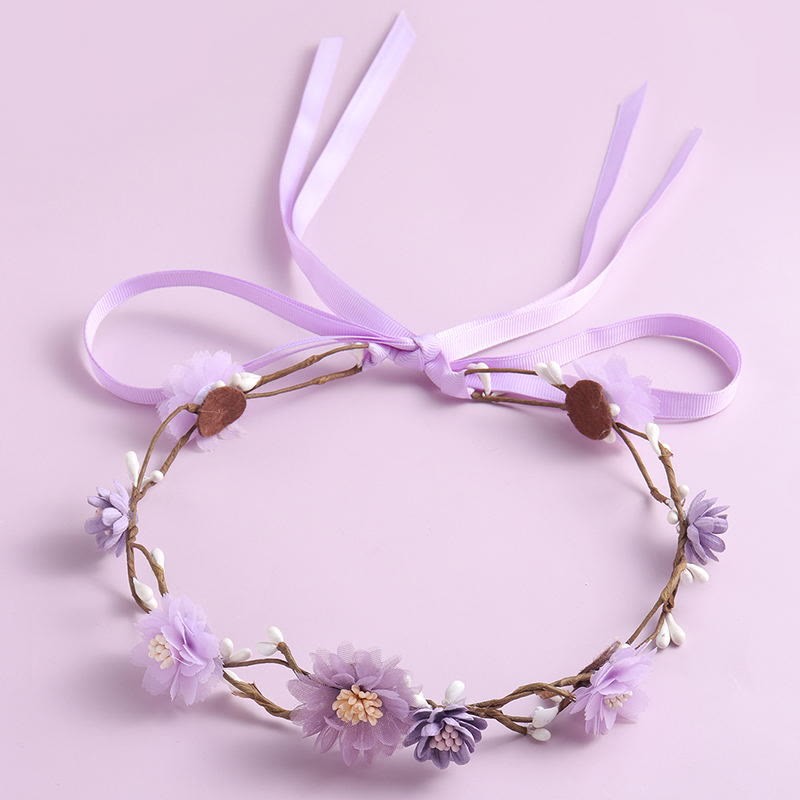 Solid Rosette Hair Accessories - Light Purple - One size - image 5