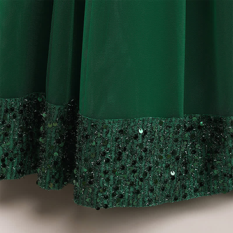 Mesh Bow Sequins Sleeveless Maxi Dresses - image 14