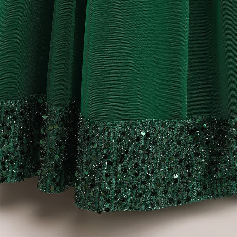 Mesh Bow Sequins Sleeveless Maxi Dresses - image 14