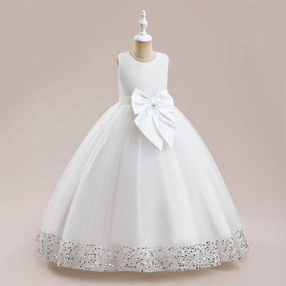 Mesh Bow Sequins Sleeveless Maxi Dresses - image 23