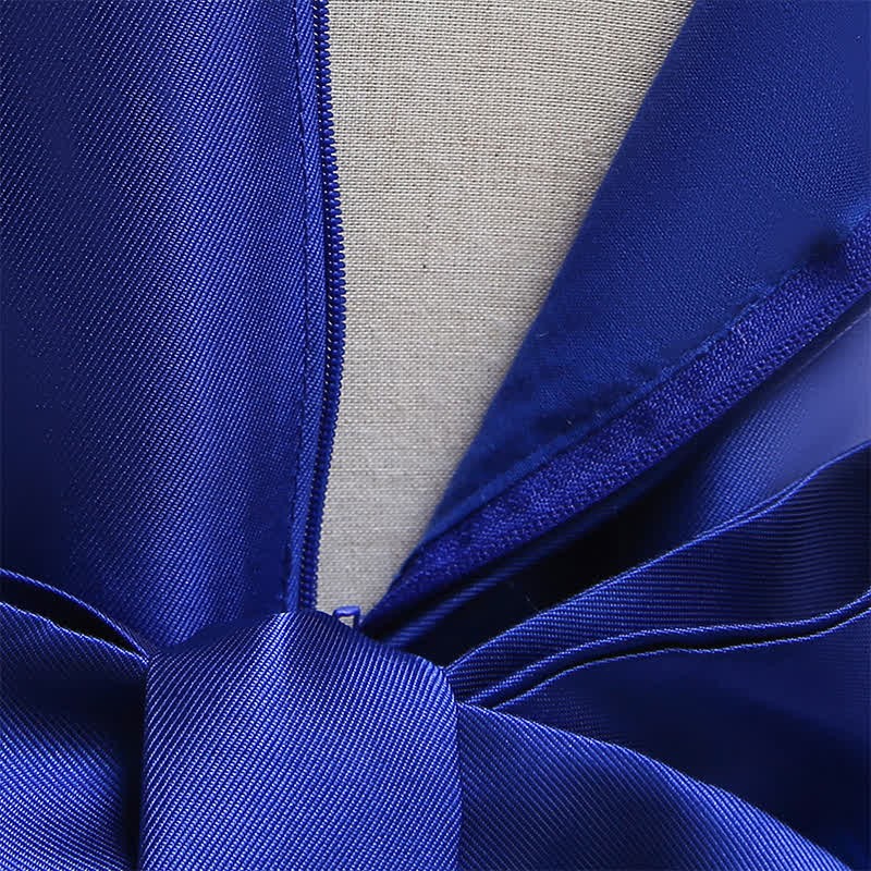 Mesh Bow Pearl Floral-embroidered Sleeveless Maxi Dresses - image 14