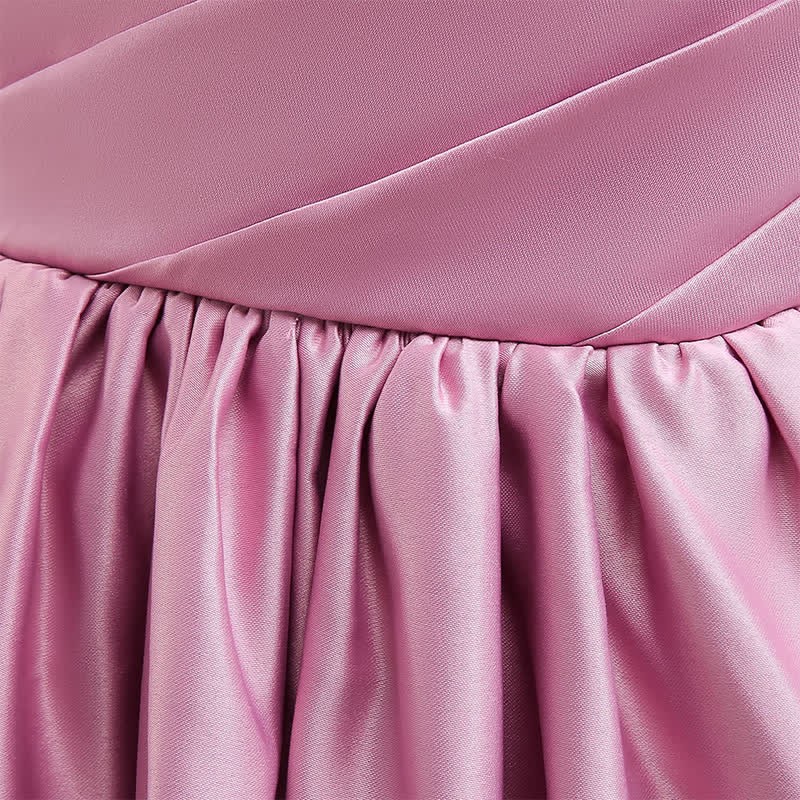 Satin Split Joint Short Sleeve Maxi Dresses - image 14