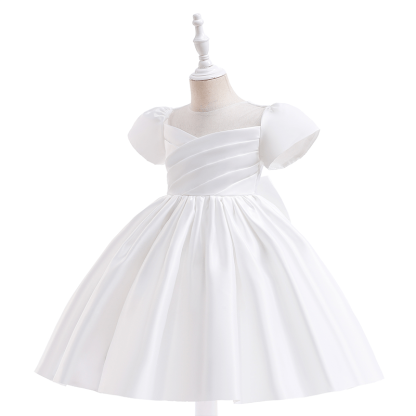 Satin Split Joint Short Sleeve Maxi Dresses - image 19