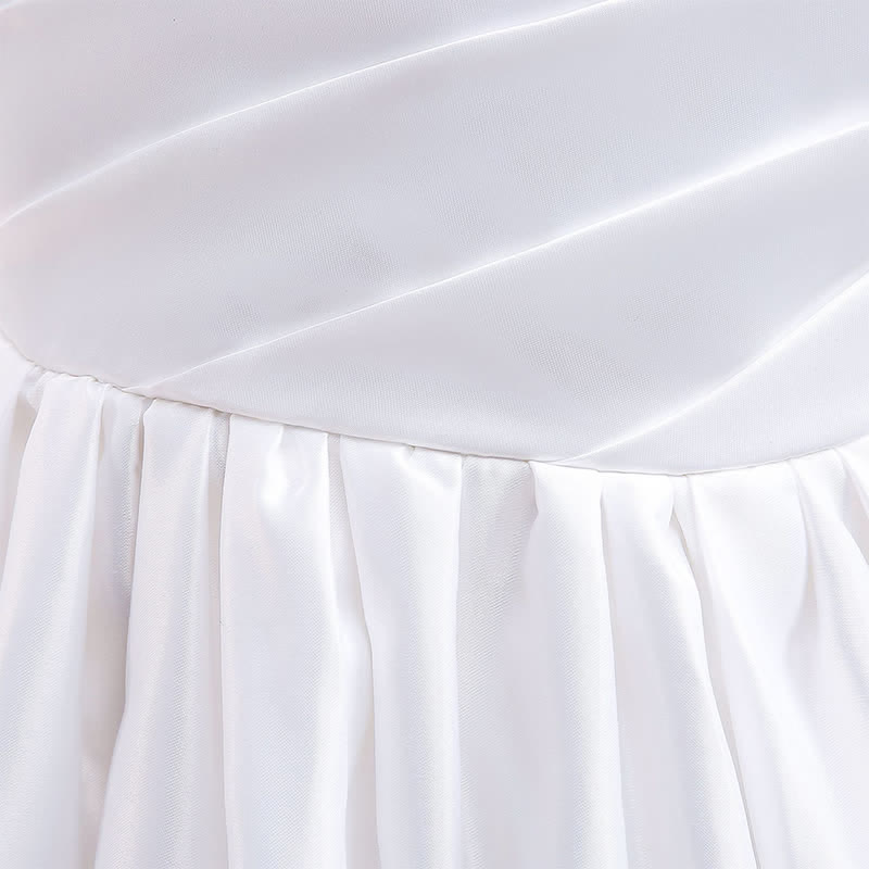 Satin Split Joint Short Sleeve Maxi Dresses - image 22
