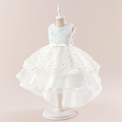 Sequins & Mesh Bow Sequins Sleeveless Maxi Dresses - image 10