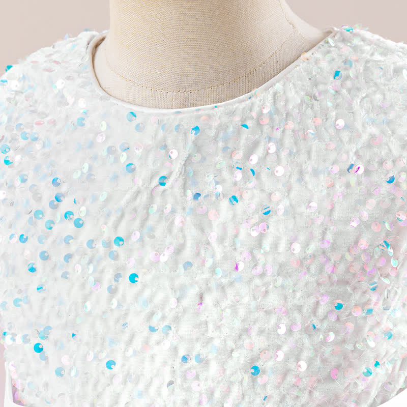 Sequins & Mesh Bow Sequins Sleeveless Maxi Dresses - image 12