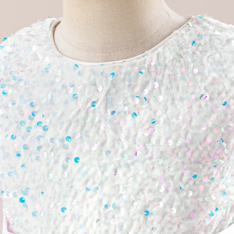 Sequins & Mesh Bow Sequins Sleeveless Maxi Dresses - image 12