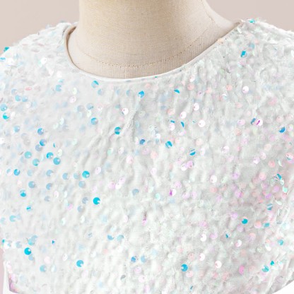 Sequins & Mesh Bow Sequins Sleeveless Maxi Dresses - image 12