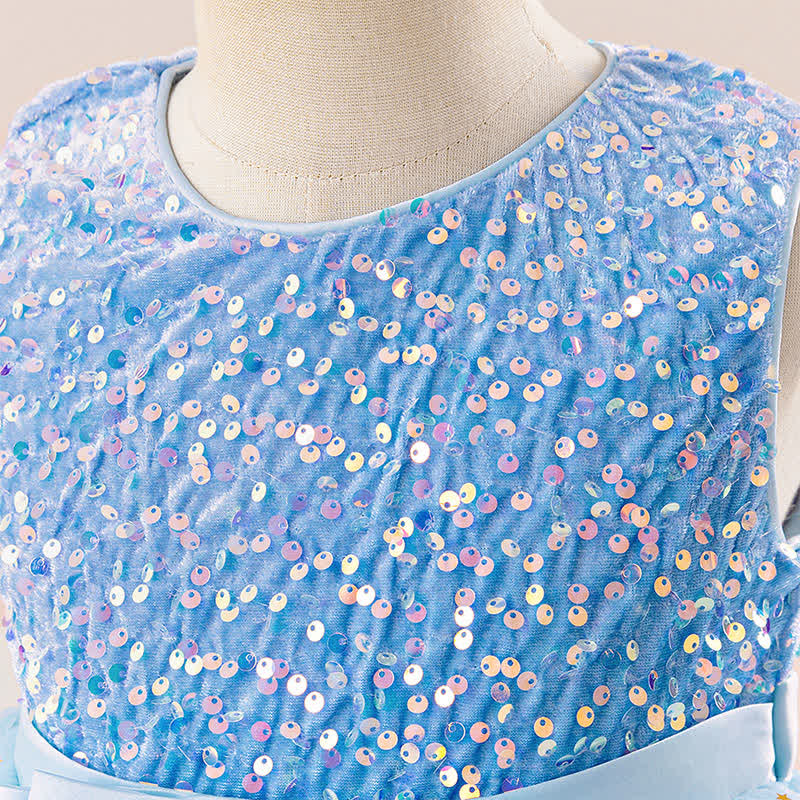 Sequins & Mesh Bow Sequins Sleeveless Maxi Dresses - image 36