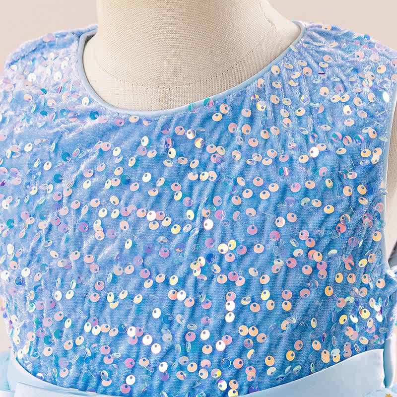 Sequins & Mesh Bow Sequins Sleeveless Maxi Dresses - image 36