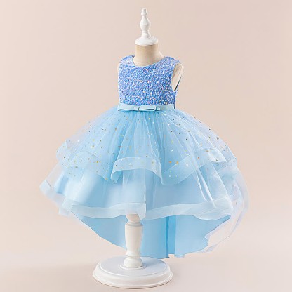 Sequins & Mesh Bow Sequins Sleeveless Maxi Dresses - image 34