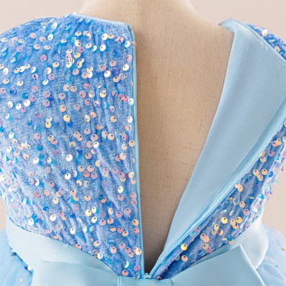 Sequins & Mesh Bow Sequins Sleeveless Maxi Dresses - image 37