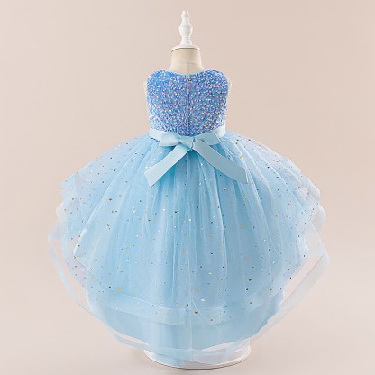 Sequins & Mesh Bow Sequins Sleeveless Maxi Dresses - image 35