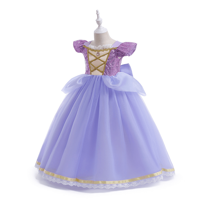 Sequins & Organza Bow Crystal Sleeveless Maxi Dresses - image 2