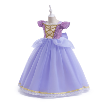 Sequins & Organza Bow Crystal Sleeveless Maxi Dresses - image 2