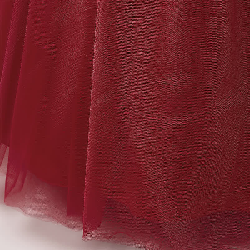 Satin & Mesh Bow Sleeveless Maxi Dresses - image 35