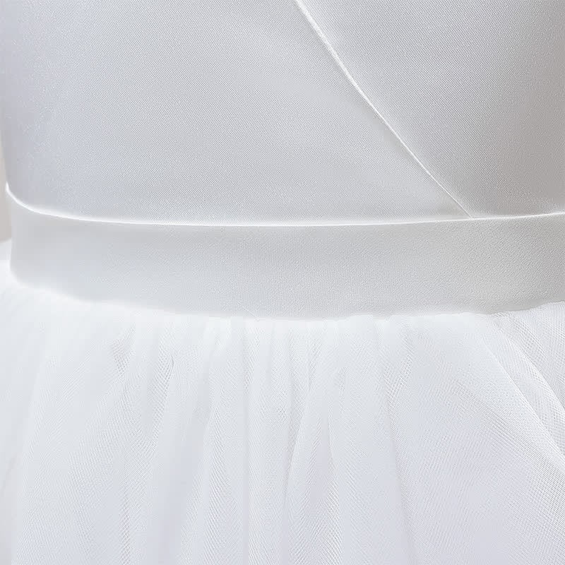 Satin & Mesh Bow Sleeveless Maxi Dresses - image 6