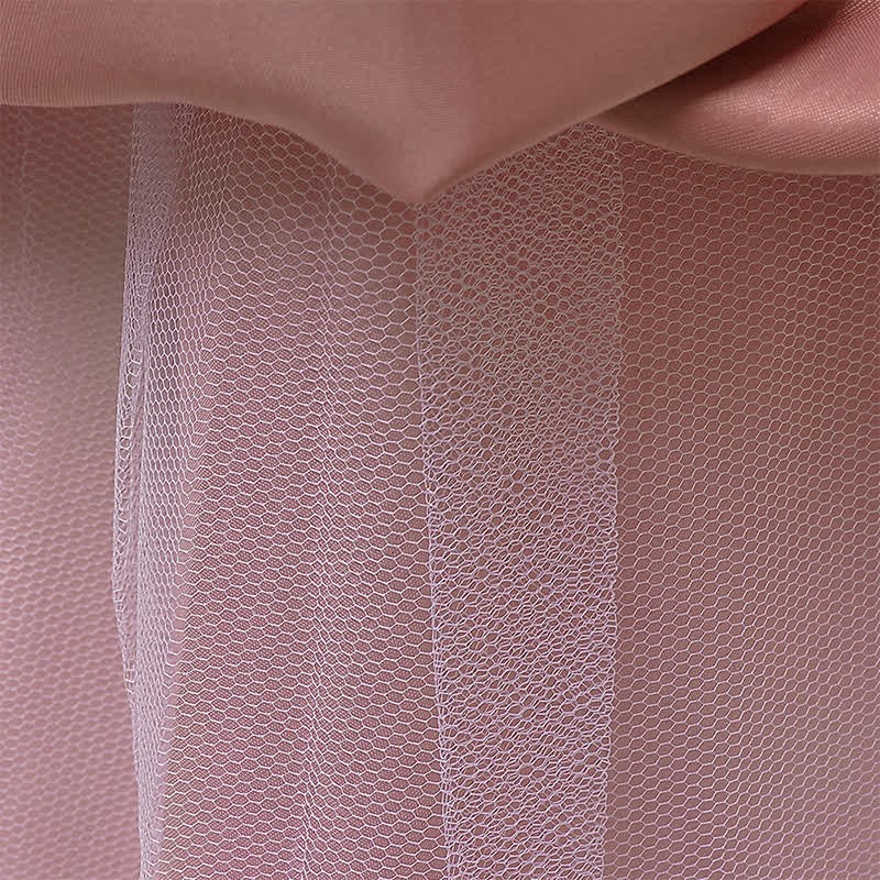 Satin & Mesh Bow Sleeveless Maxi Dresses - image 18