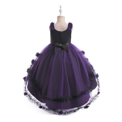 Satin & Mesh Rosette Sleeveless Mid-long Dresses - image 31