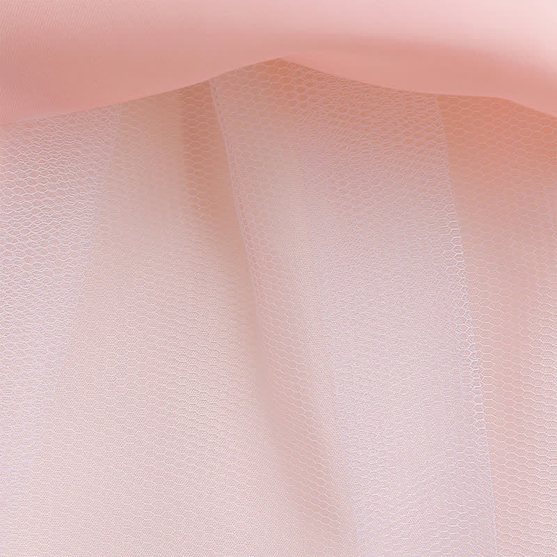 Satin & Mesh Rosette Sleeveless Mid-long Dresses - image 43