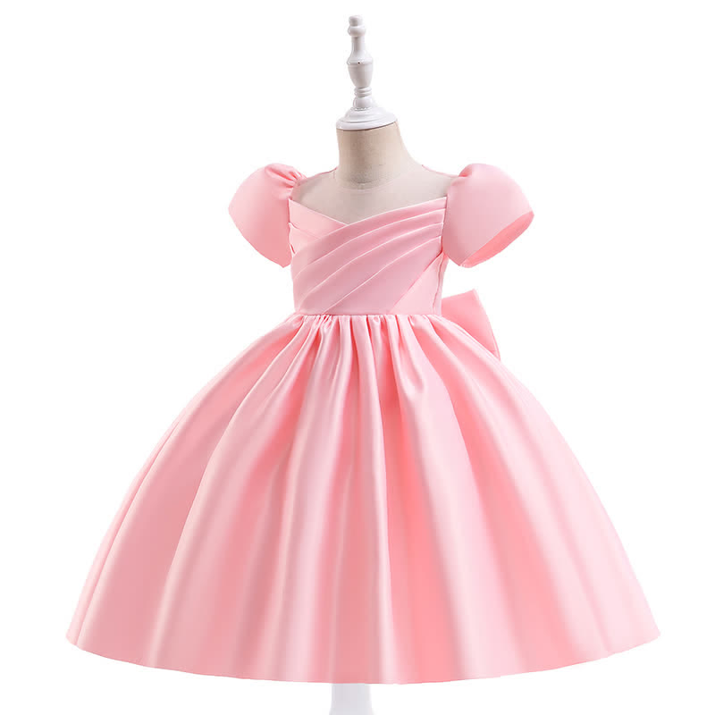 Satin Split Joint Short Sleeve Maxi Dresses - image 2