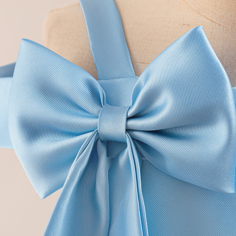 Satin & Mesh Bow Pearl Floral-embroidered Sleeveless Maxi Dresses - image 29