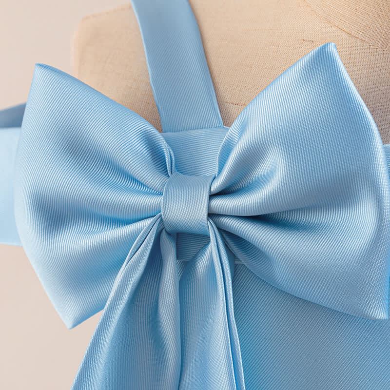 Satin & Mesh Bow Pearl Floral-embroidered Sleeveless Maxi Dresses - image 29