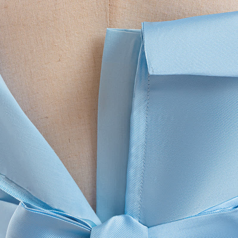 Satin & Mesh Bow Pearl Floral-embroidered Sleeveless Maxi Dresses - image 30