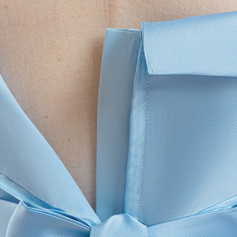 Satin & Mesh Bow Pearl Floral-embroidered Sleeveless Maxi Dresses - image 30