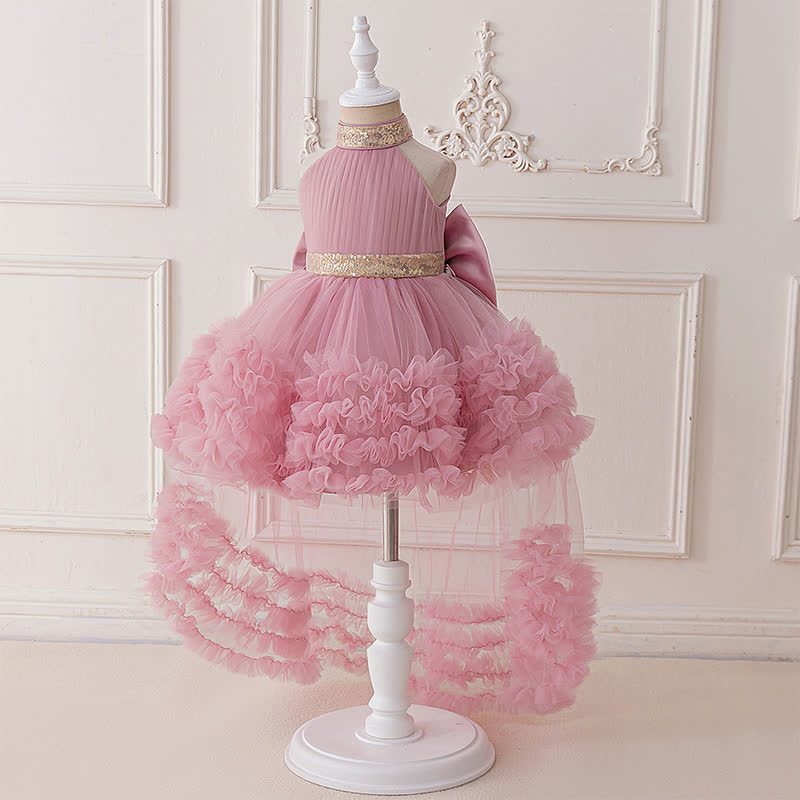 Mesh Bow Sequins Sleeveless Maxi Dresses - image 2