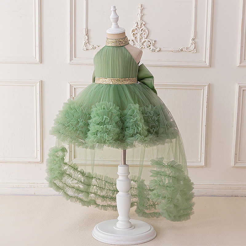 Mesh Bow Sequins Sleeveless Maxi Dresses - image 30