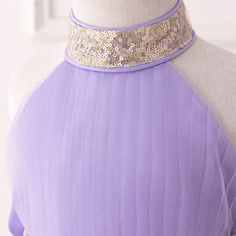 Mesh Bow Sequins Sleeveless Maxi Dresses - image 42