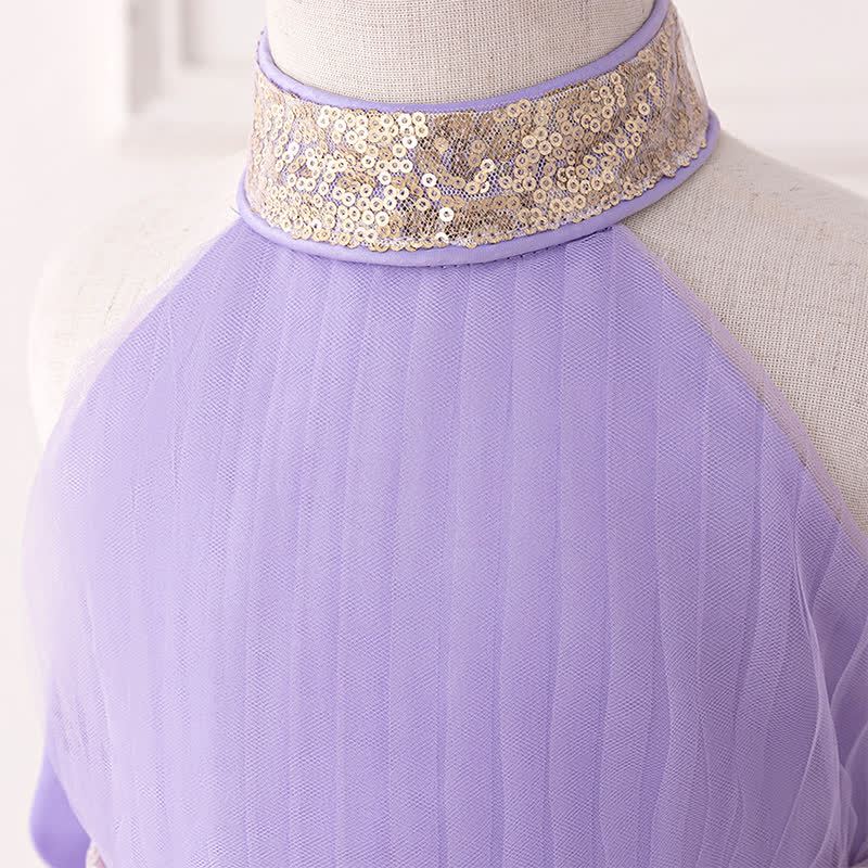 Mesh Bow Sequins Sleeveless Maxi Dresses - image 42