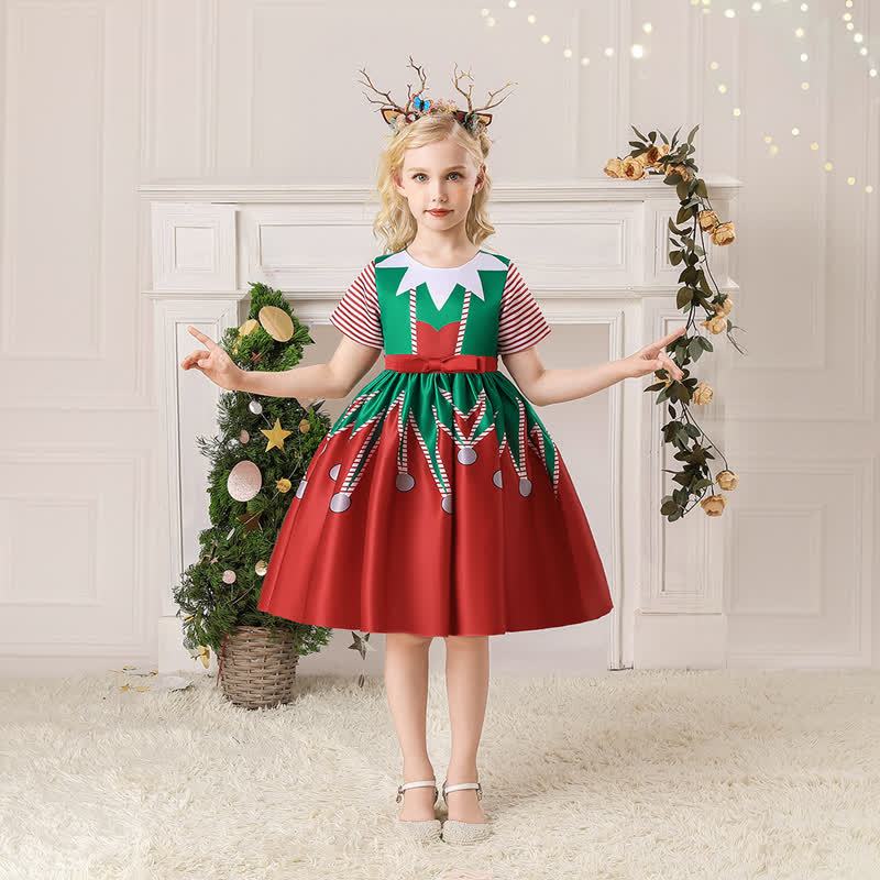  Bow As Shown Mid-long Dresses - Red - 8Y - image 6