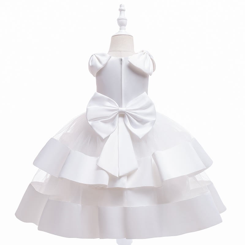 Satin & Mesh Bow Sleeveless Maxi Dresses  - image 6